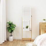 Armoire à bijoux autoportante Vidaxx avec miroir et éclairage LED