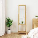Armoire à bijoux autoportante Vidaxx avec miroir et éclairage LED