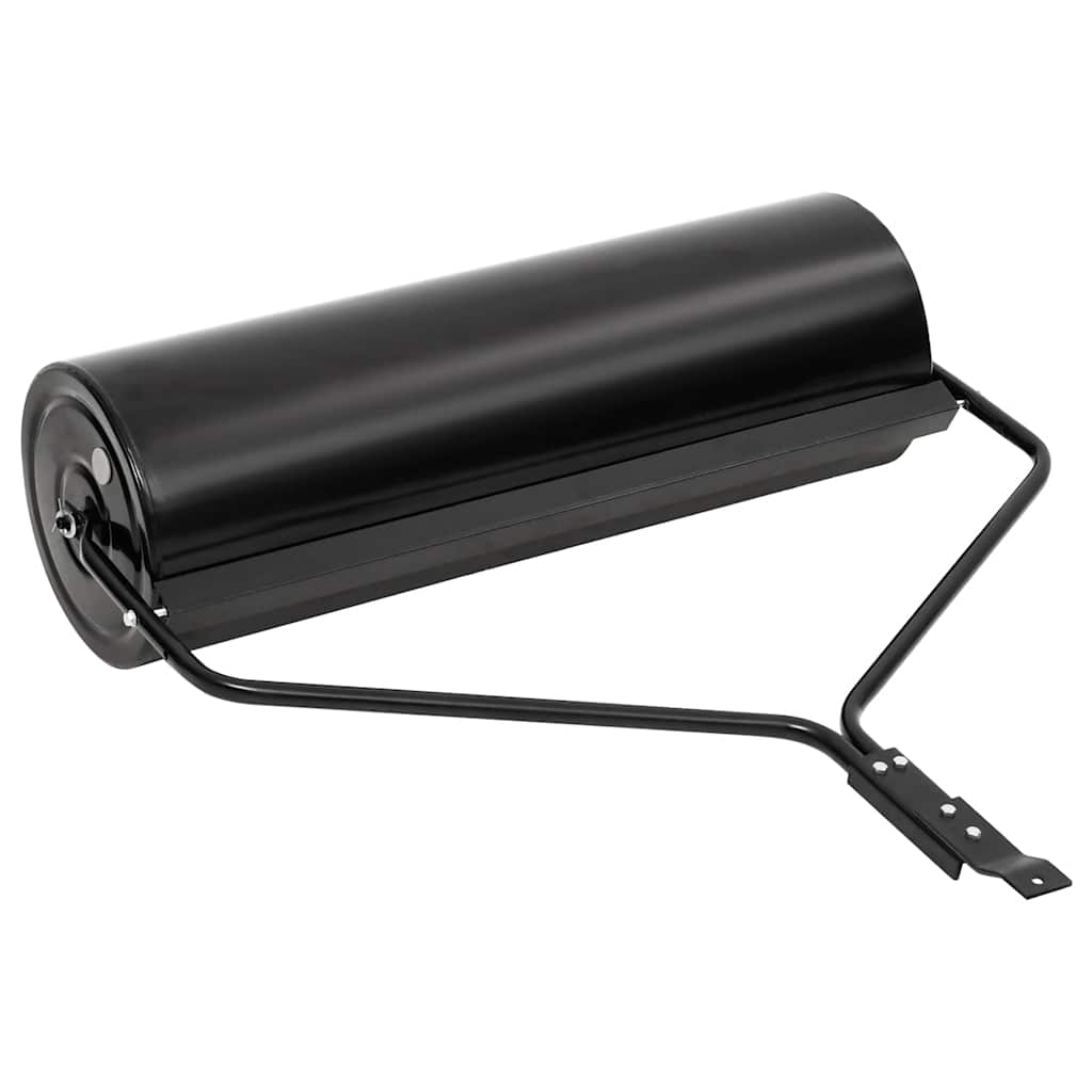 Vidaxl rouleau à gazon 63 l fer noir