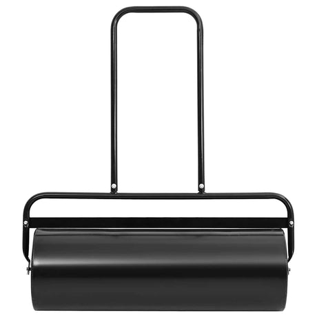 Rouleau à gazon Vidaxl avec poignée 63 l fer et acier noir