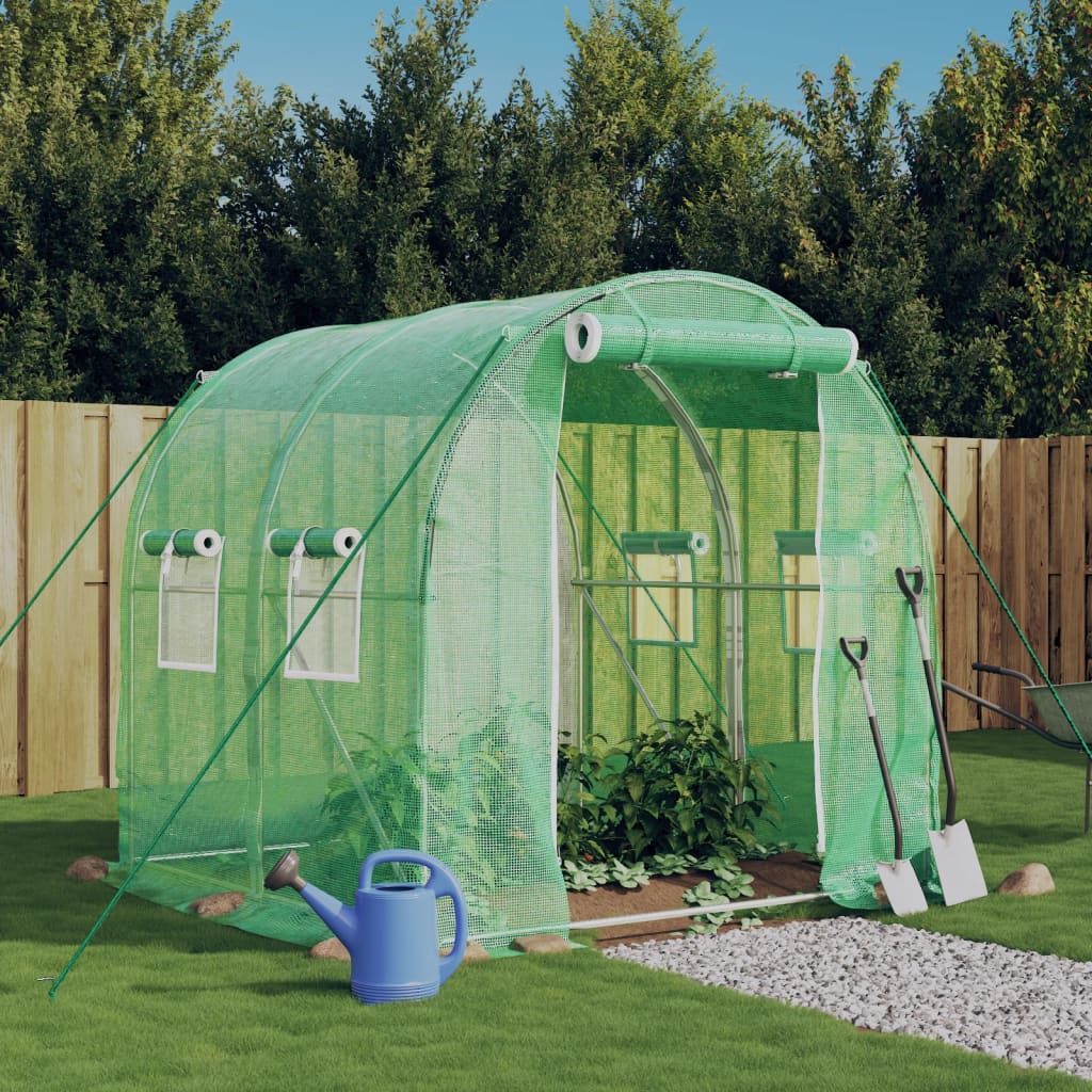 Serre de jardin Vidaxxl avec structure en acier 4 m² 2x2x2 m
