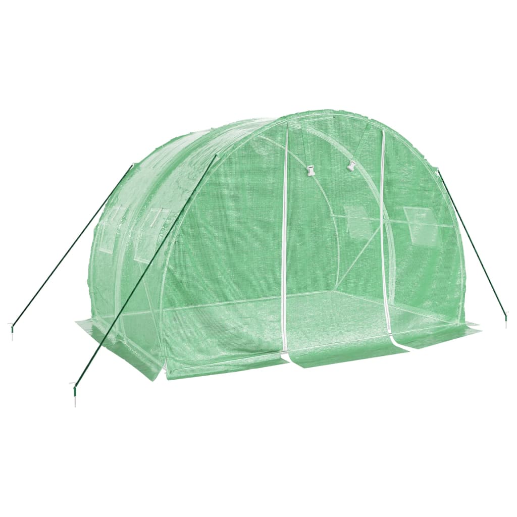 Serre de jardin Vidaxxl avec structure en acier 6 m² 3x2x2 m