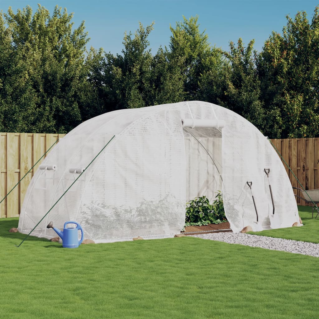 Serre de jardin Vidaxxl avec structure en acier 10 m² 5x2x2,3 m
