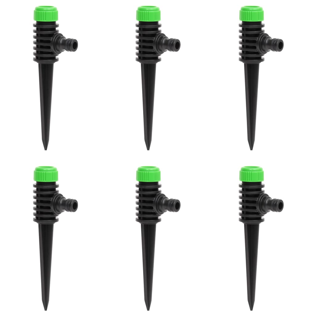 Vidaxx buses 6 pcs 3x6x19,5 cm abs et pp vert et noir