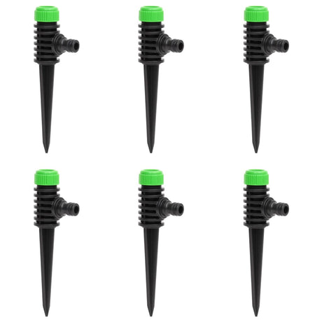 Vidaxx buses 6 pcs 3x6x19,5 cm abs et pp vert et noir