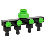 Vidaxx adaptateur de robinet 4 voies 19,5x6x11 cm abs pp vert et noir