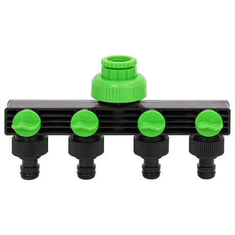 Vidaxx adaptateur de robinet 4 voies 19,5x6x11 cm abs pp vert et noir