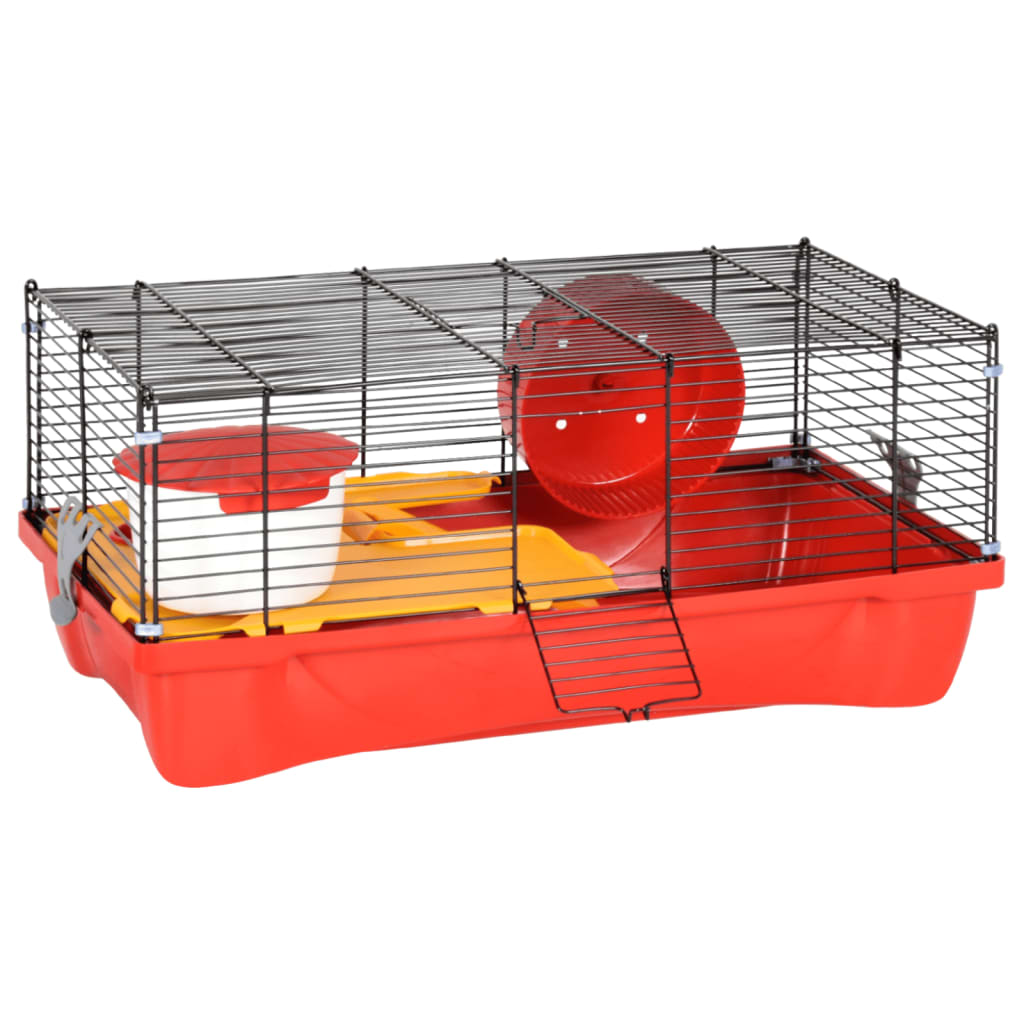 Vidaxl Hamsterkooi 58x32x36 cm polipropeno y metal rojo