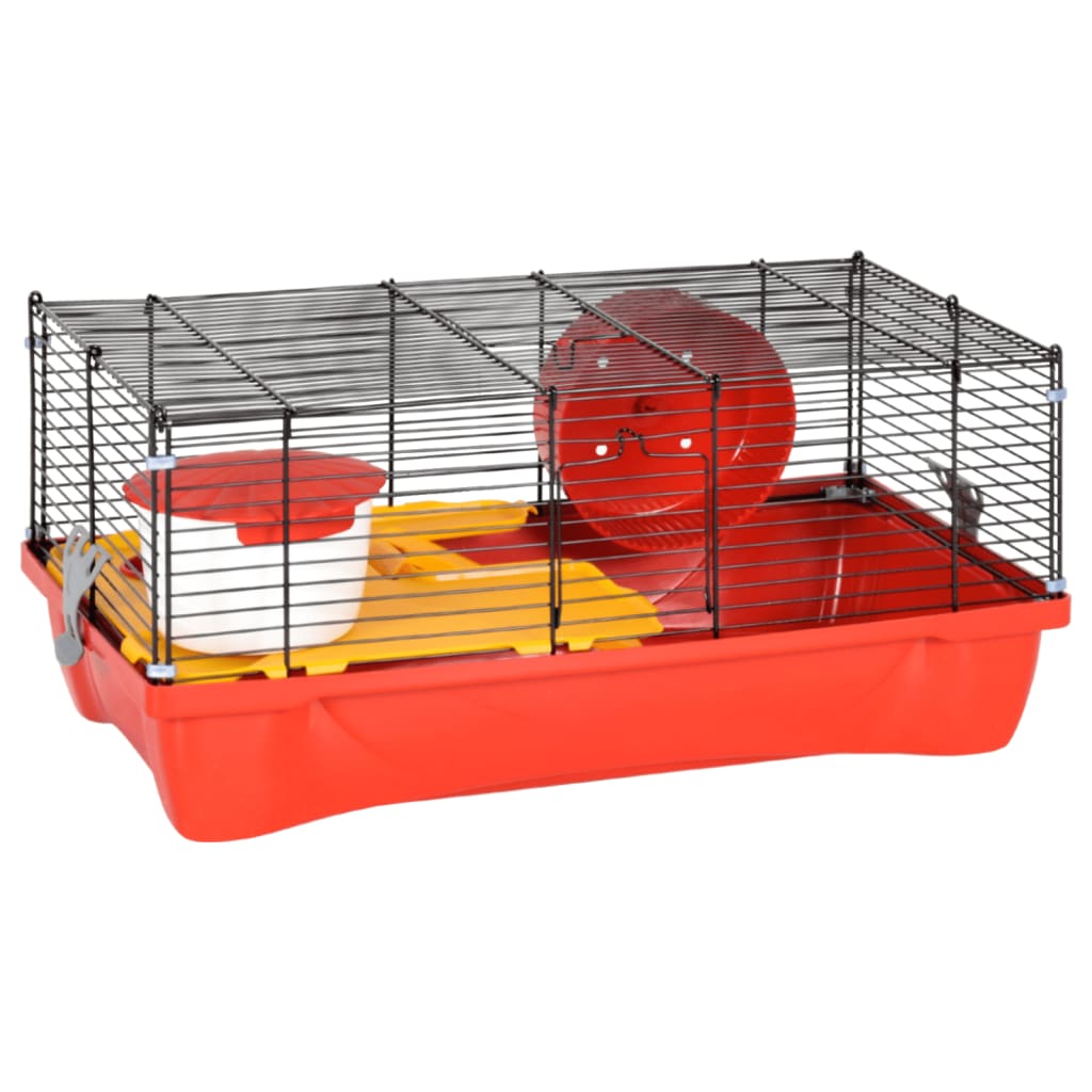 Vidaxl Hamsterkooi 58x32x36 cm polipropeno y metal rojo