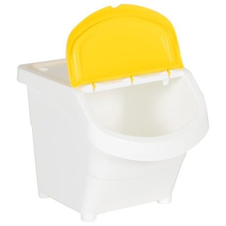 Vidaxx poubelles avec couvercles empilables 3 pcs pp 78 l blanc