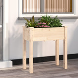 Vidaxl fioriera con fodera 71x37x76 cm pineta solida