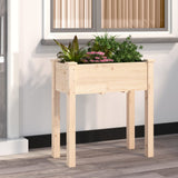 Vidaxx jardinière avec doublure 71x37x76 cm bois de pin massif