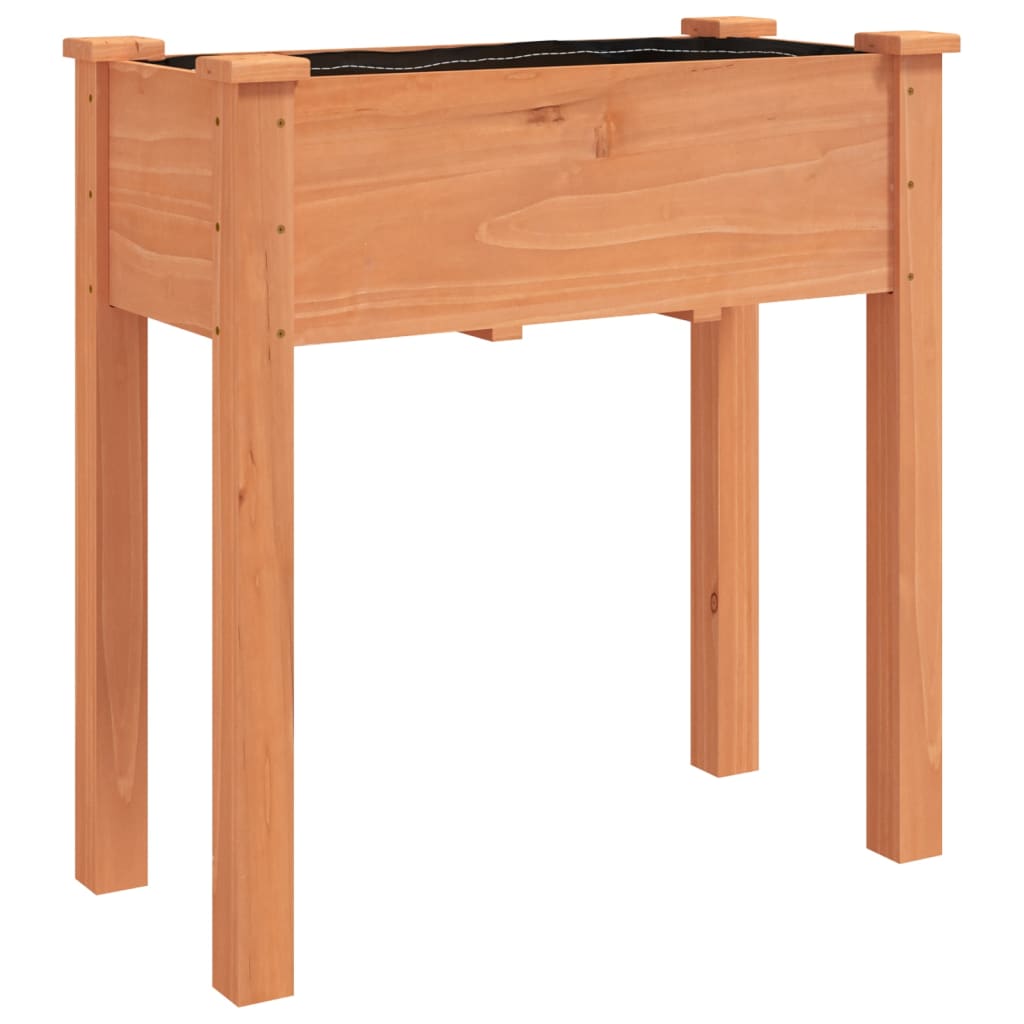 VidaXL Jardinière avec doublure 71x37x76 cm bois de pin massif marron