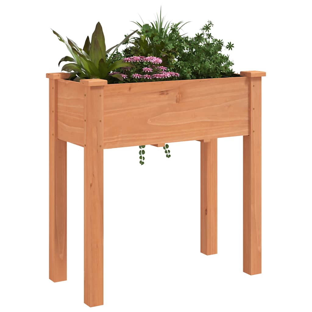 VidaXL Jardinière avec doublure 71x37x76 cm bois de pin massif marron