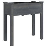 VidaXL Jardinière avec doublure 71x37x76 cm bois de pin massif gris