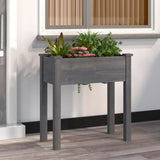 VidaXL Jardinière avec doublure 71x37x76 cm bois de pin massif gris