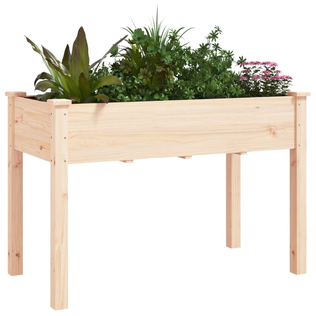 Vidaxx jardinière avec doublure 118x59x76 cm bois de pin massif