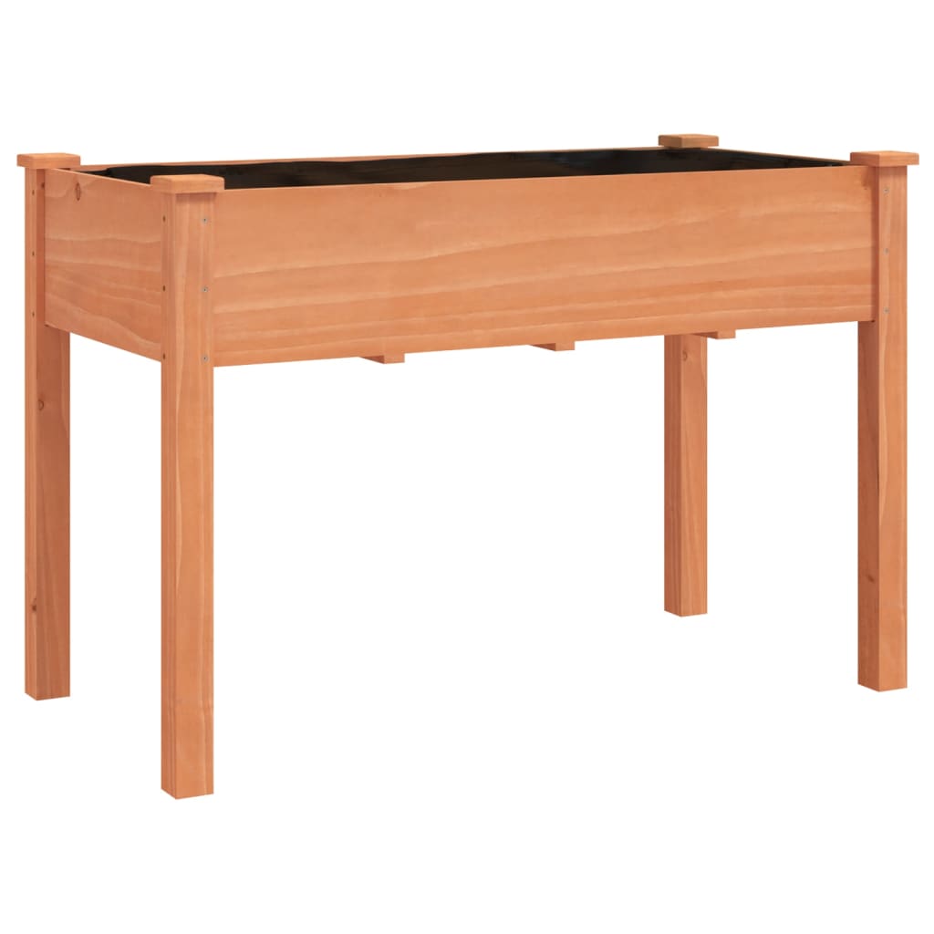 Vidaxx jardinière avec doublure 118x59x76 cm bois de pin massif marron