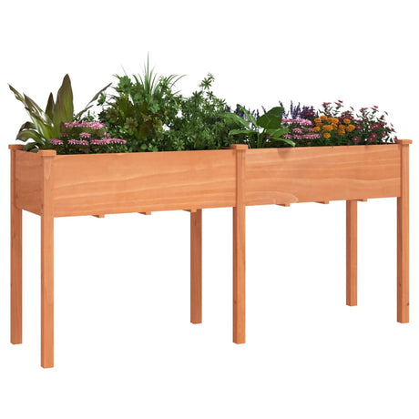 Vidaxx jardinière avec doublure 161x45x76 cm bois de pin massif marron