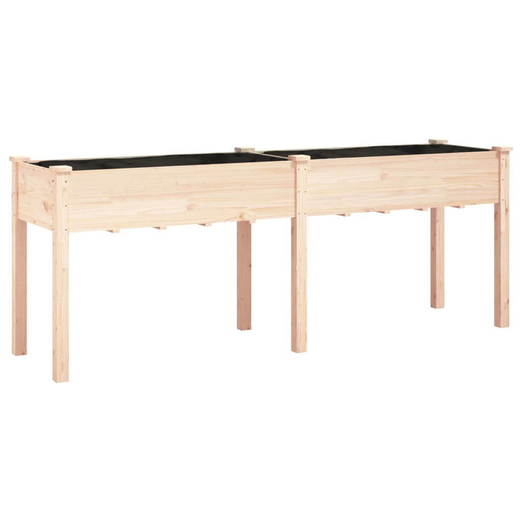 Vidaxx jardinière avec doublure 203x53x76 cm bois de pin massif