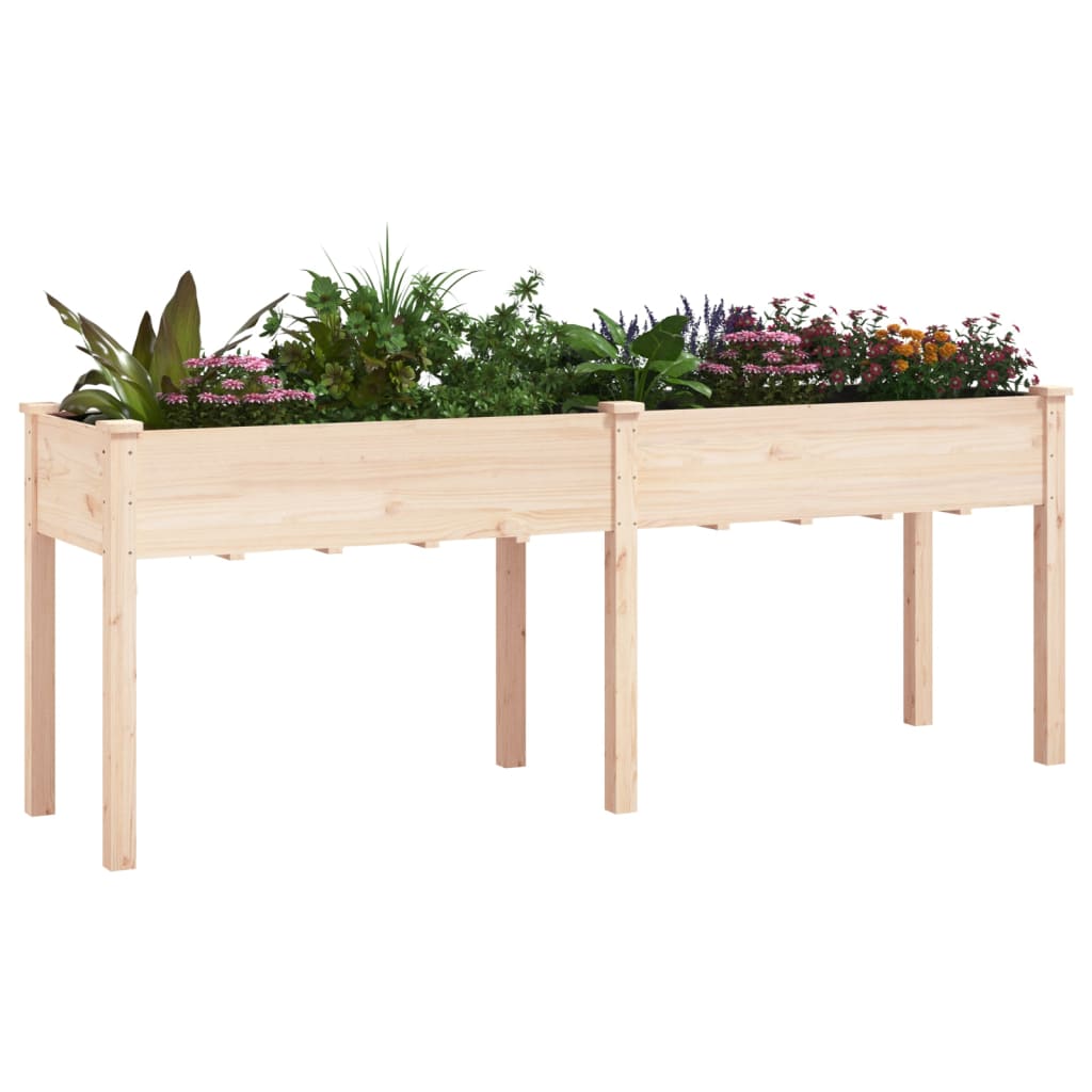 Vidaxx jardinière avec doublure 203x53x76 cm bois de pin massif