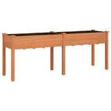 Vidaxx jardinière avec doublure 203x53x76 cm bois de pin massif marron