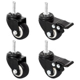 VidaXL Roues pour jardinière 4 pcs 8x3,5x8 cm fer noir