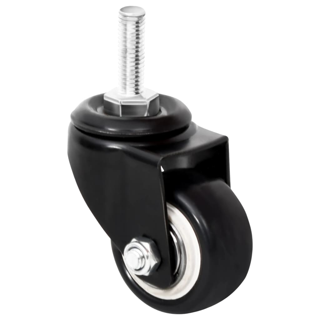 VidaXL Roues pour jardinière 4 pcs 8x3,5x8 cm fer noir