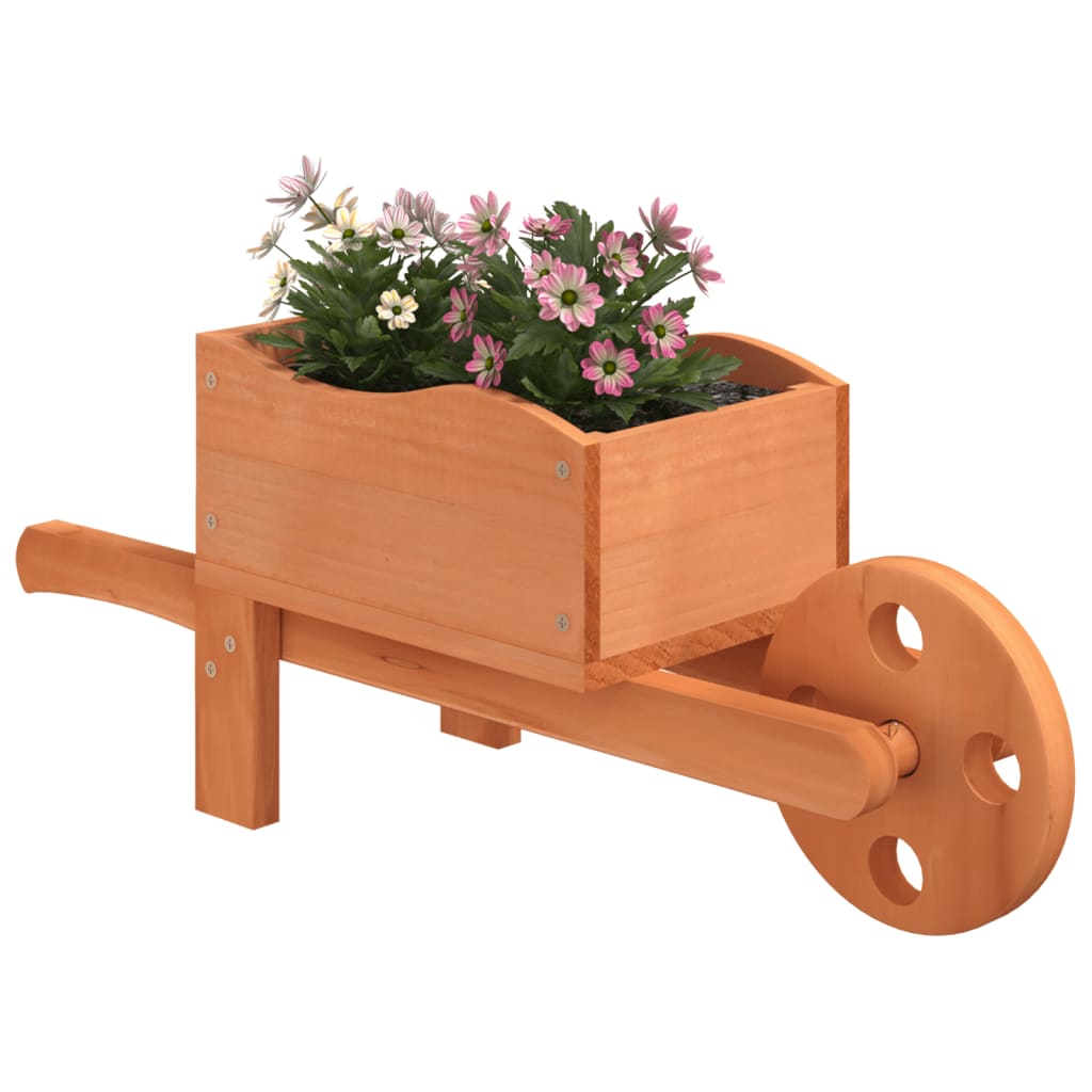 Vidaxx jardinières brouette 2 pcs 47x15x19 cm bois de pin massif