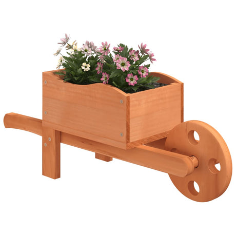 Vidaxx jardinières brouette 2 pcs 47x15x19 cm bois de pin massif