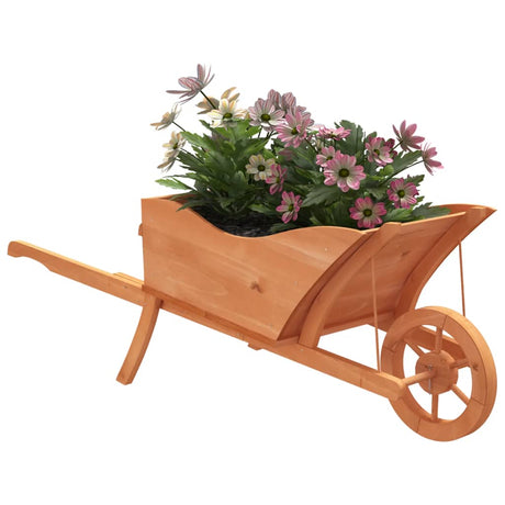 Vidaxx jardinière brouette 128x45,5x43 cm bois de pin massif