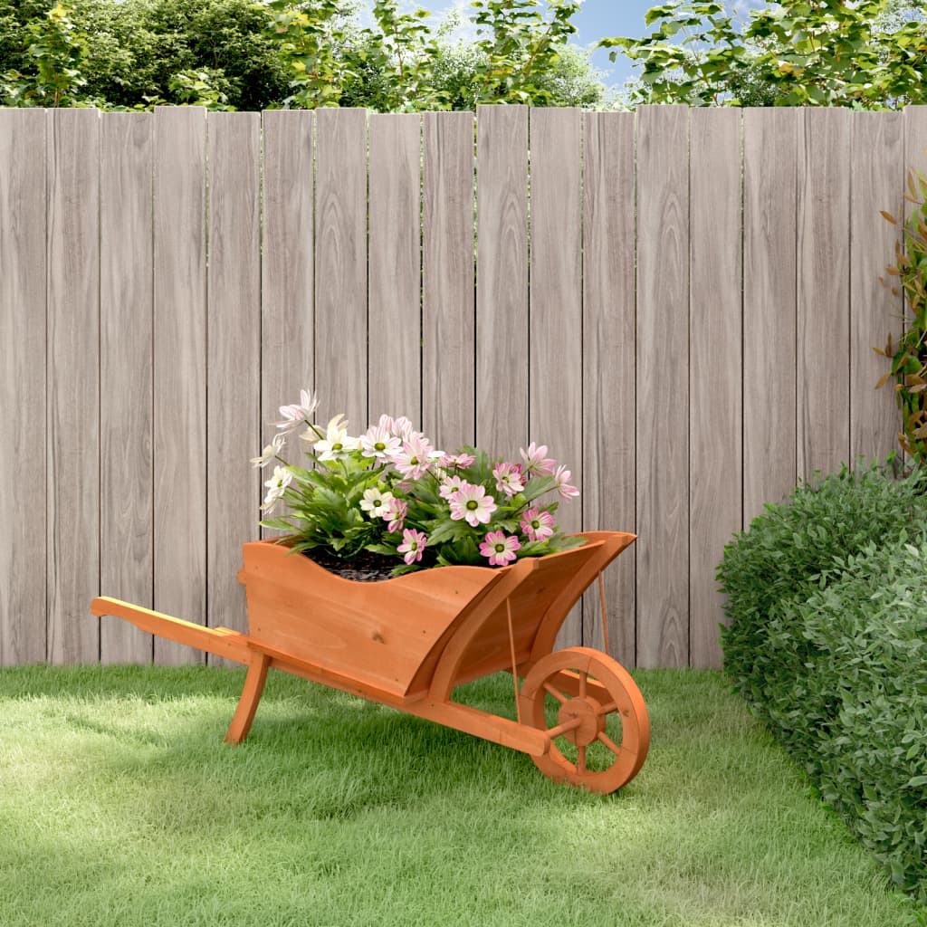 Vidaxx jardinière brouette 128x45,5x43 cm bois de pin massif