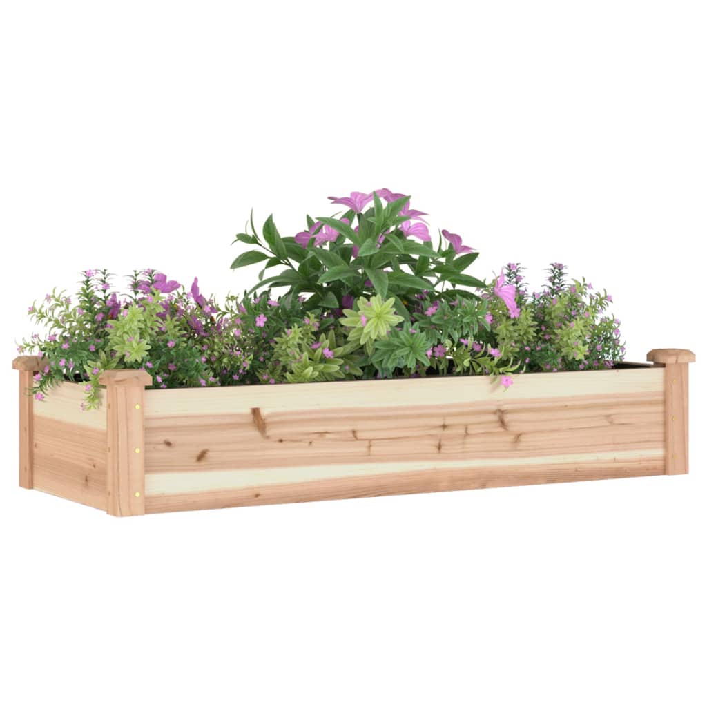 Bidaxl Planter uppvuxen med foder 120x45x25 cm fast tallved