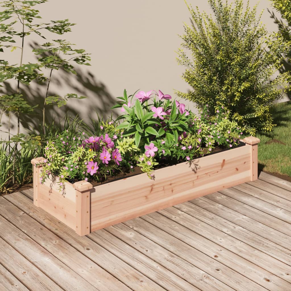 Vidaxx jardinière surélevée avec doublure 120x45x25 cm bois de pin massif