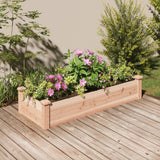 Bidaxl Planter uppvuxen med foder 120x45x25 cm fast tallved