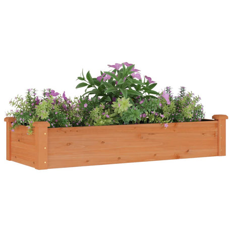 Vidaxx jardinière surélevée avec doublure 120x45x25 cm bois de pin marron