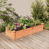 Vidaxx jardinière surélevée avec doublure 120x45x25 cm bois de pin marron
