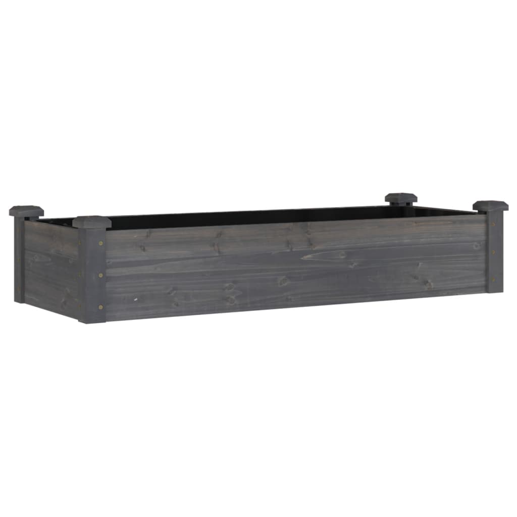 Vidaxx jardinière surélevée avec doublure 120x45x25 cm gris pin