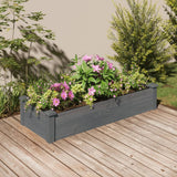 Vidaxx jardinière surélevée avec doublure 120x45x25 cm gris pin