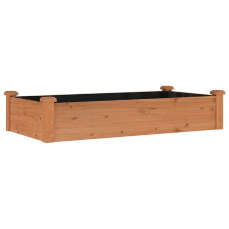 Vidaxx jardinière surélevée avec doublure 120x60x25 cm bois de pin marron