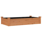 Vidaxl Planter uppvuxen med foder 120x60x25 cm Pine Brown Brown