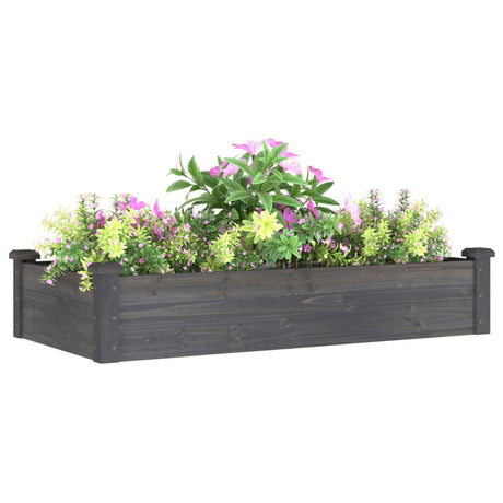 Vidaxx jardinière surélevée avec doublure 120x60x25 cm gris pin