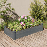 Vidaxx jardinière surélevée avec doublure 120x60x25 cm gris pin