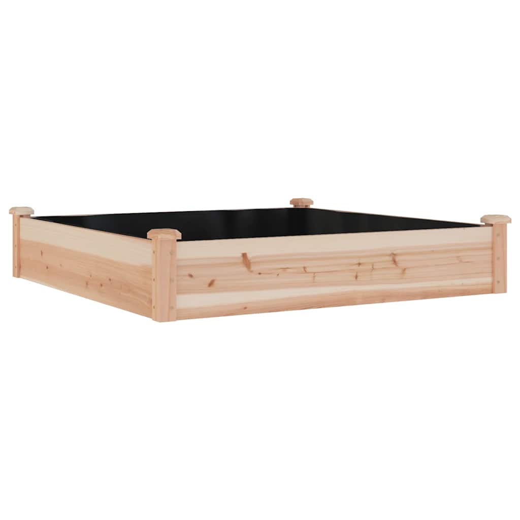 VidaXL jardinière surélevée avec doublure 120x120x25 cm bois de pin massif