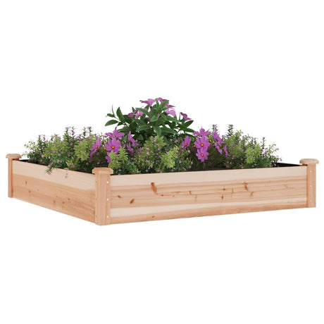VidaXL jardinière surélevée avec doublure 120x120x25 cm bois de pin massif