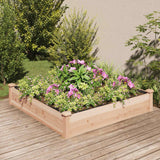VidaXL jardinière surélevée avec doublure 120x120x25 cm bois de pin massif