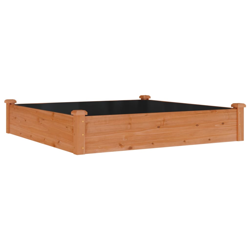 Vidaxx jardinière surélevée avec doublure 120x120x25 cm bois de pin marron