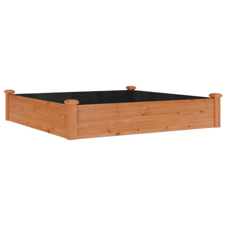 Vidaxx jardinière surélevée avec doublure 120x120x25 cm bois de pin marron