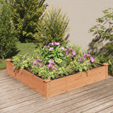 Vidaxx jardinière surélevée avec doublure 120x120x25 cm bois de pin marron