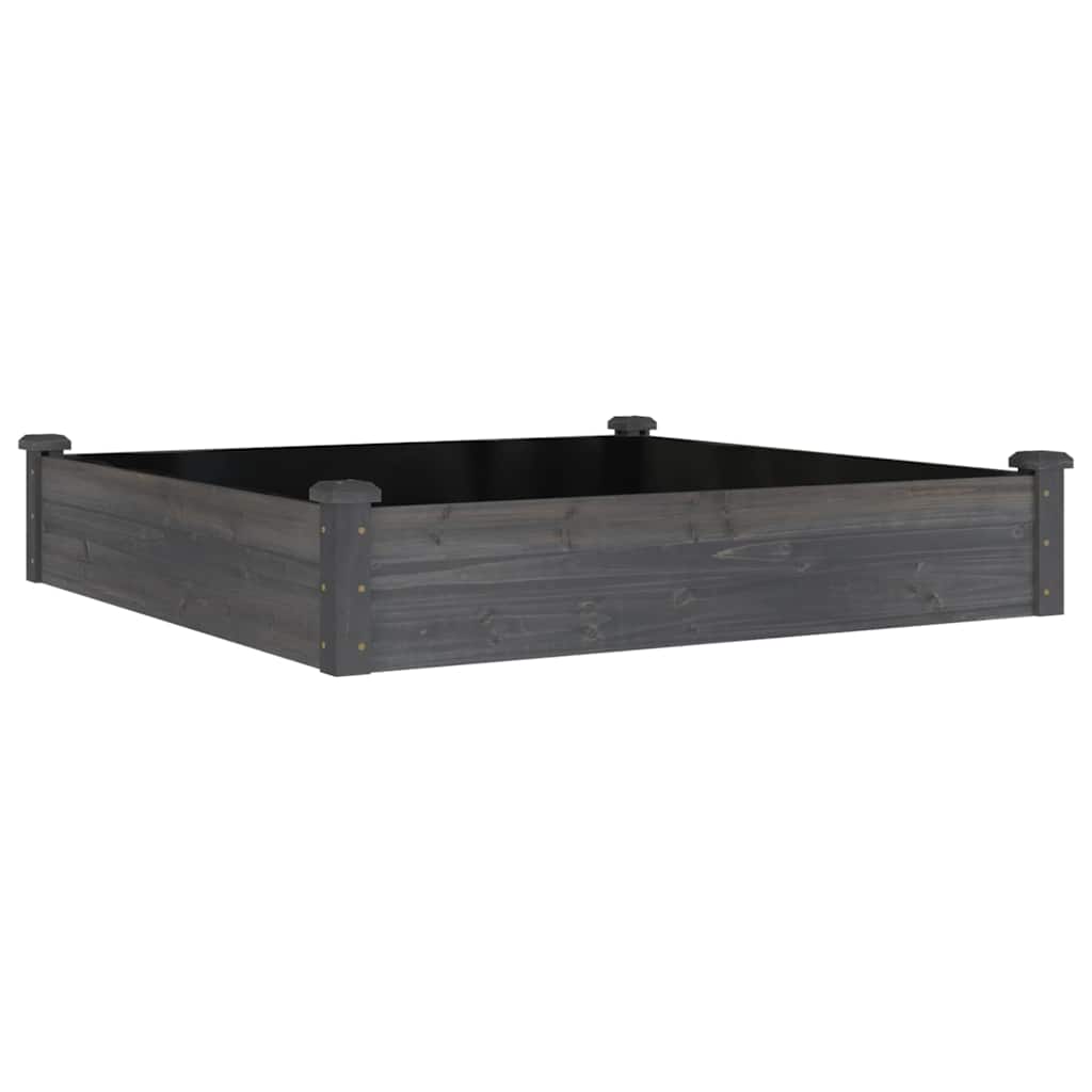 Vidaxx jardinière surélevée avec doublure 120x120x25 cm gris pin